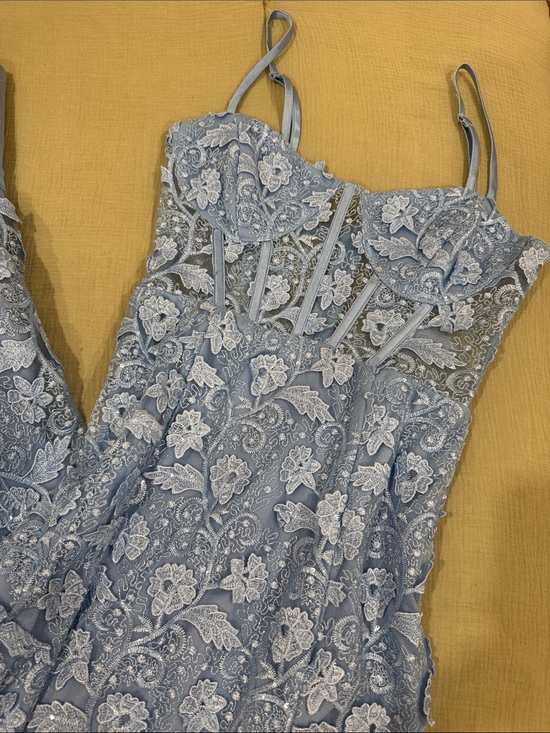 Lulus Dresses & Skirts - Lulu's Light Blue Lace Embroidered Dress